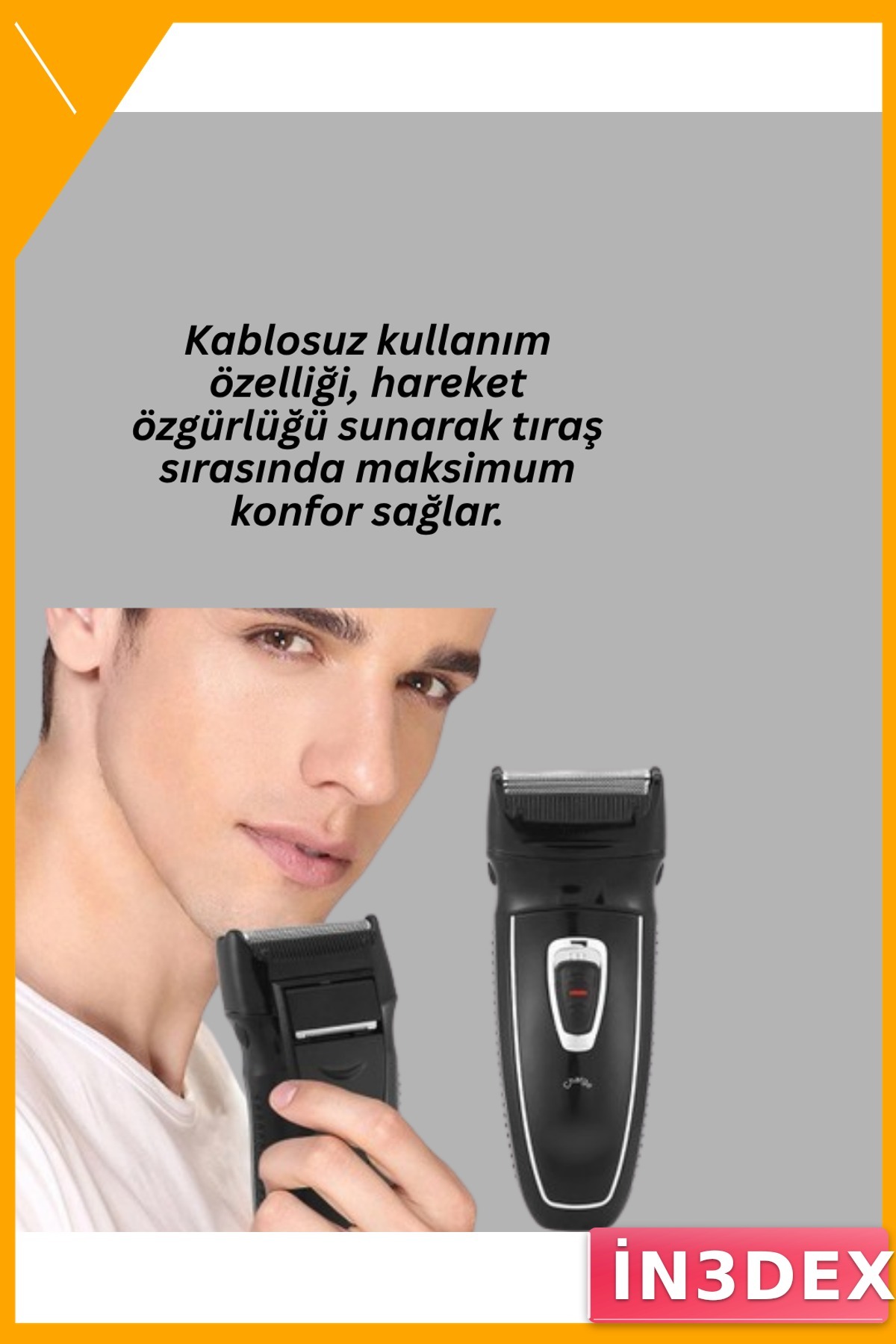 Kablosuz Folyo Başlıklı Tıraş Makinesi Çift Başlıklı Kuru Tıraş