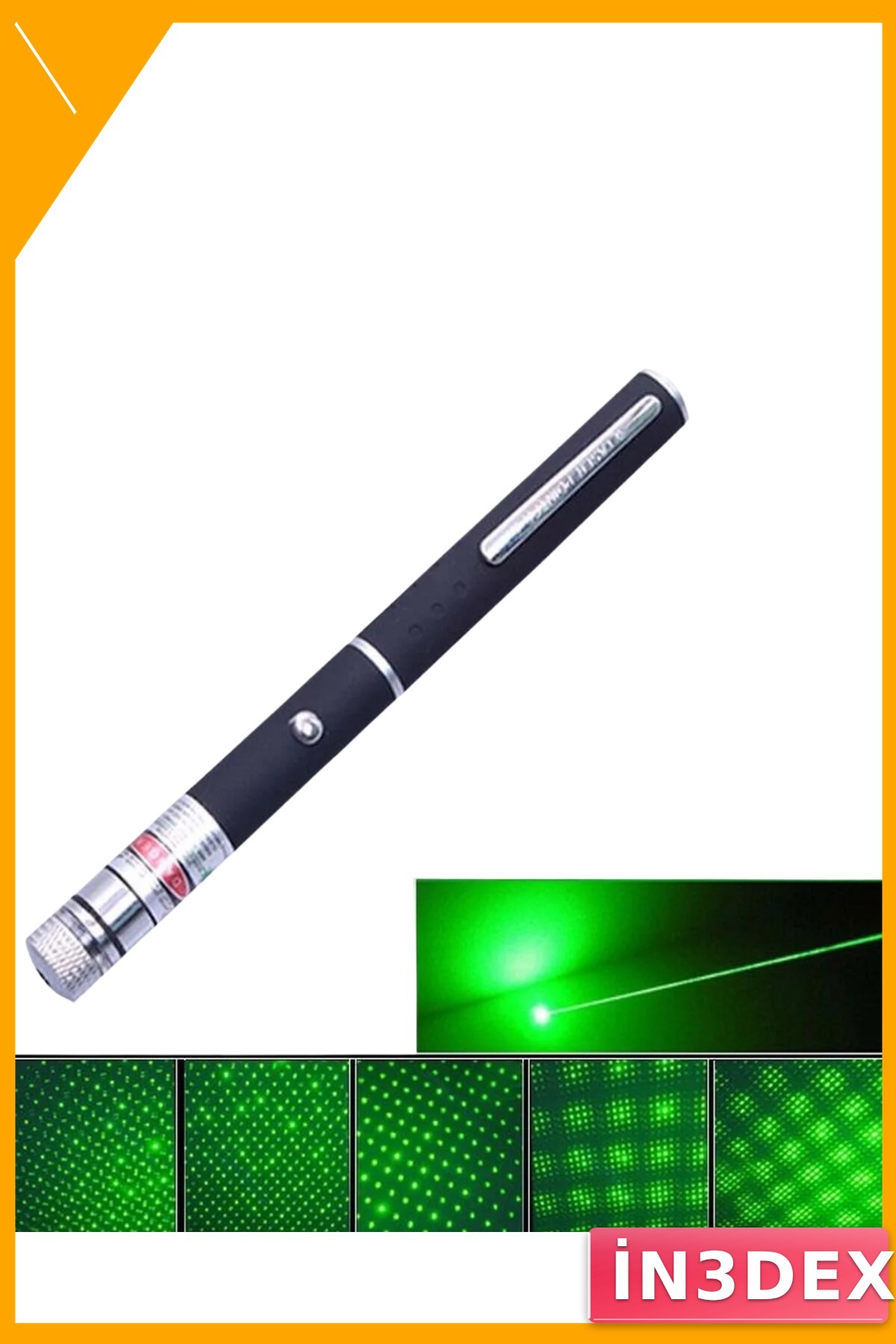 Uzun Menzilli Yeşil Lazer Kalem Dayanıklı Gövde