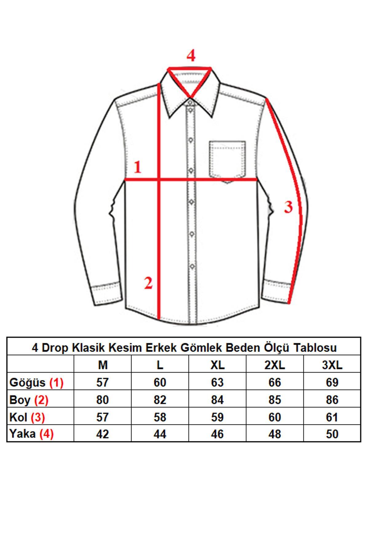 Dicotto Beyaz Ekstra Büyük Yaka 4 Drop Rahat Kesim Micro Kumaş Kol Düğmeli Regular Fit Erkek Gömlek // 189-1 görsel 4