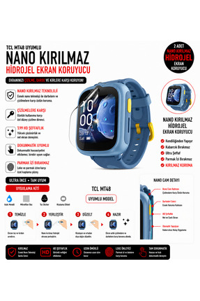 Astakos Tcl mt48 Uyumlu Nano Hidro Jel Ekran Koruyucu 2 Adet Darbe Emici TPU ...