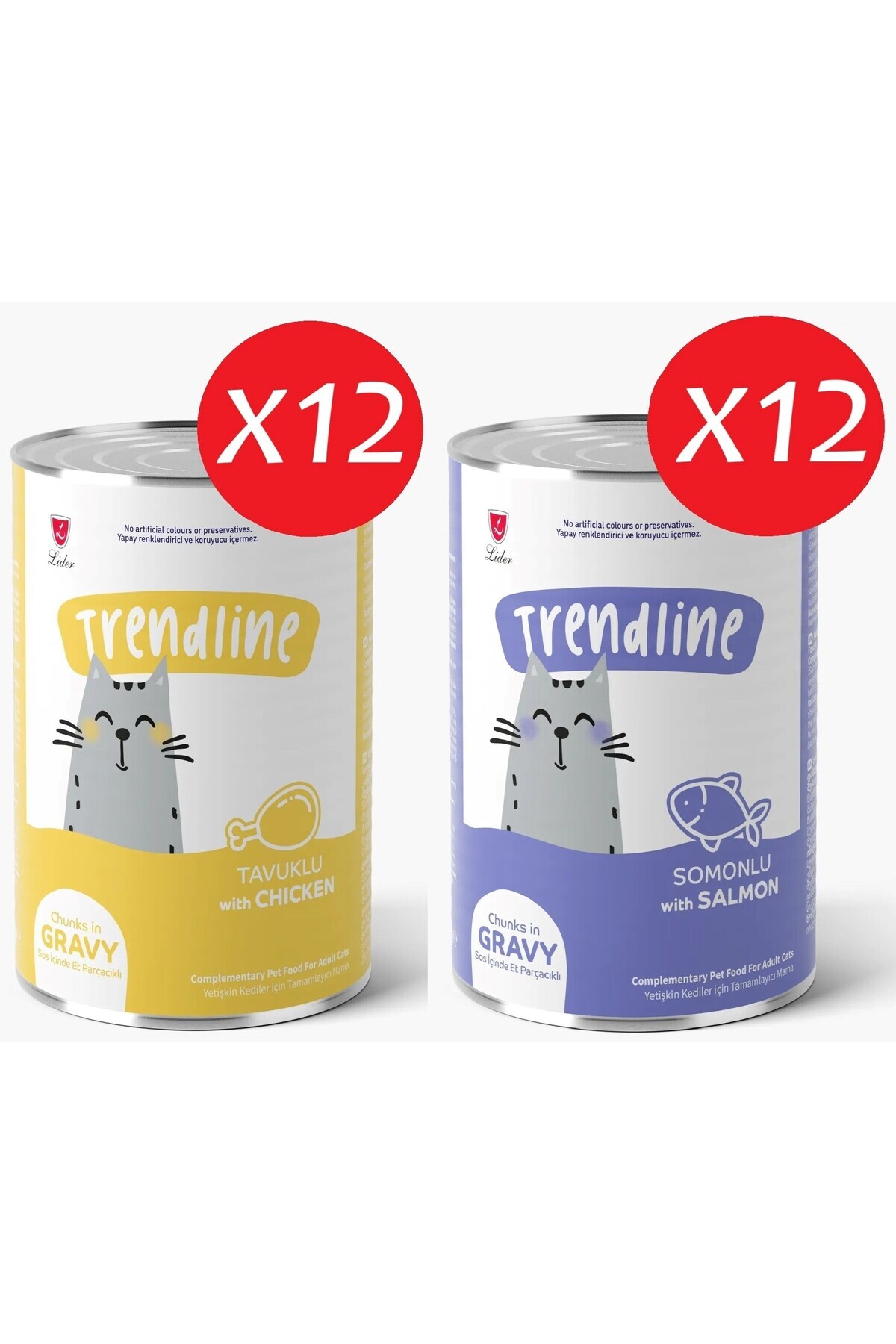 Trendline Karışık Yetişkin Kedi Konservesi 400 Gr x 24 Adet