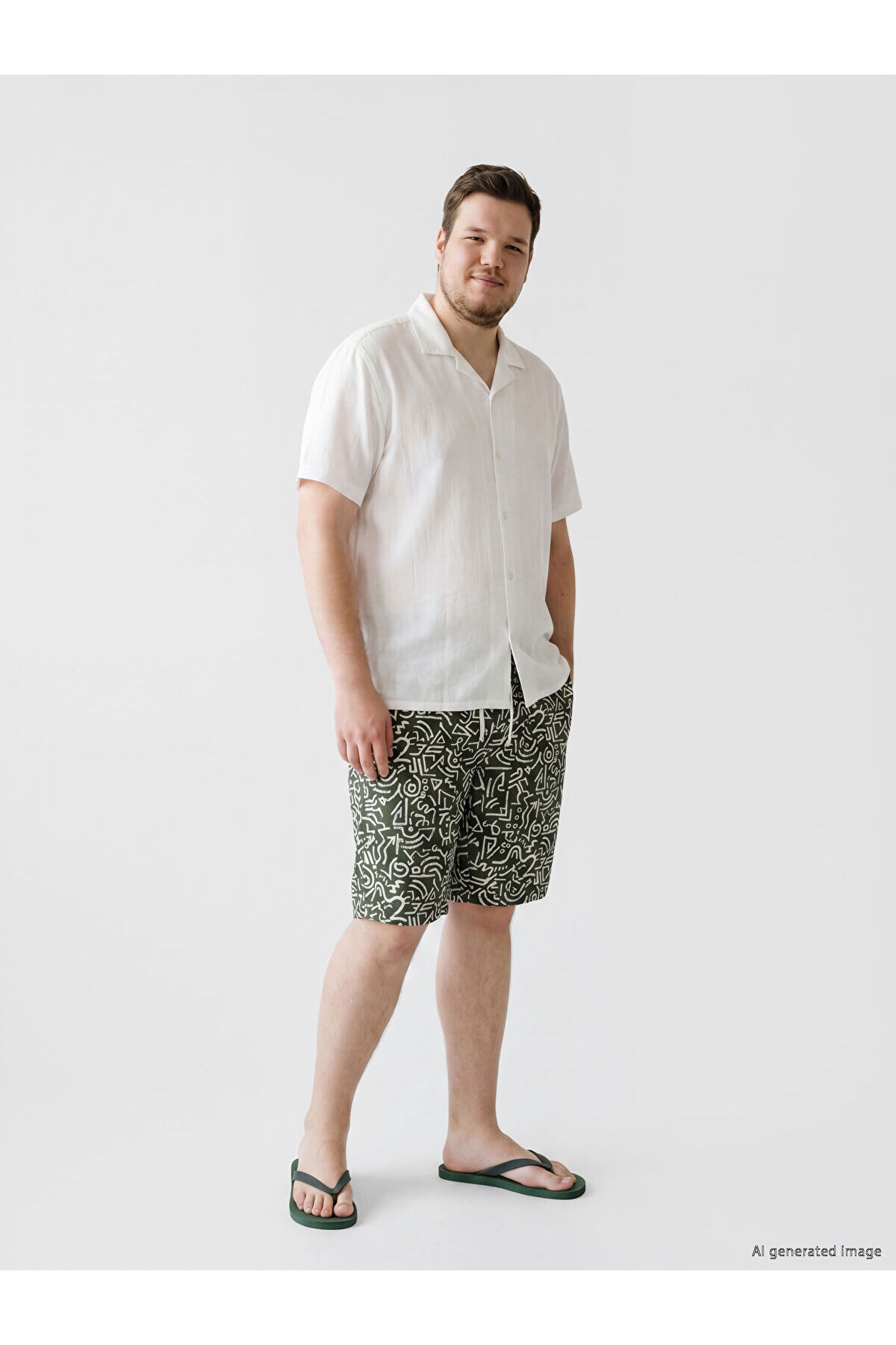 Khaki Printed