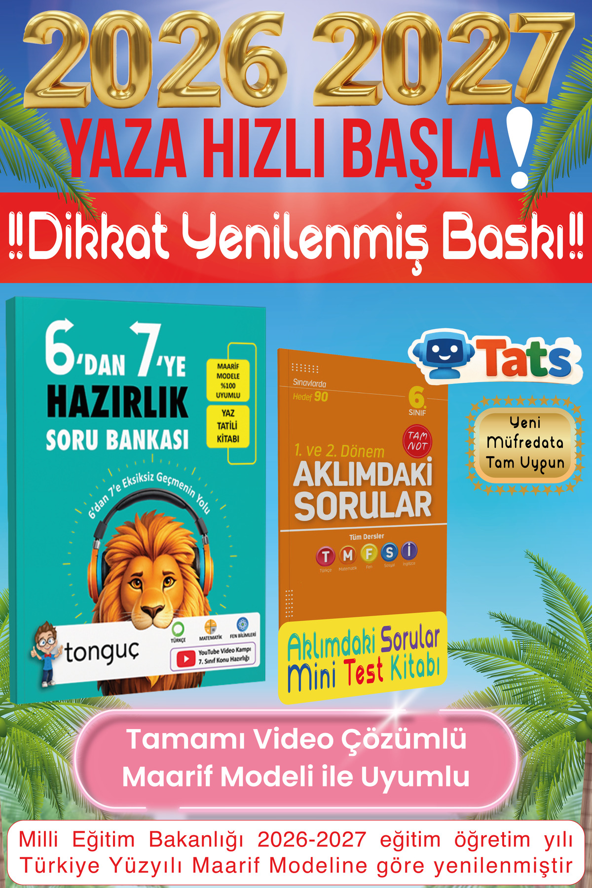 Tonguç Yayınları 6'dan 7'ye Hazırlık Tüm Dersler Soru Bankası Yaz ...