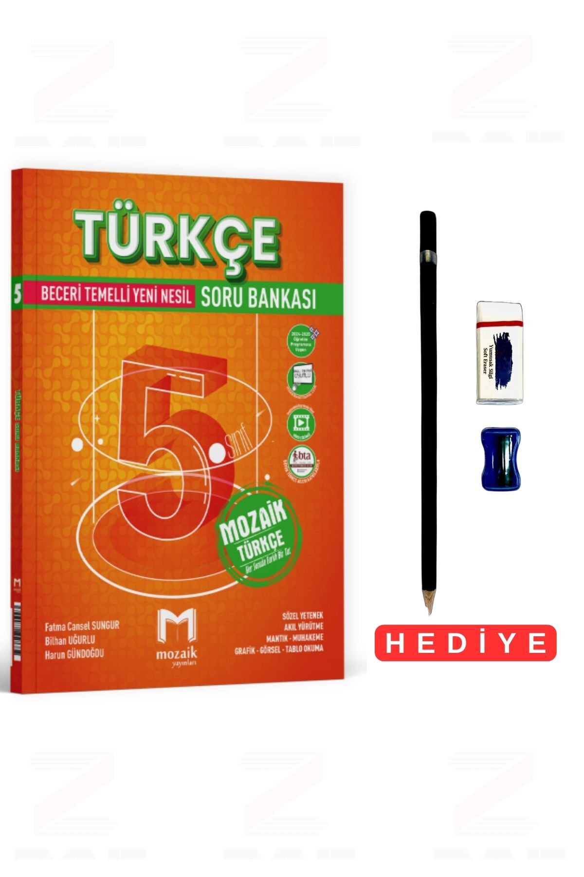 Mozaik Yayınları 5 Sınıf Türkçe Soru Bankası-Kalem Seti Hediyeli