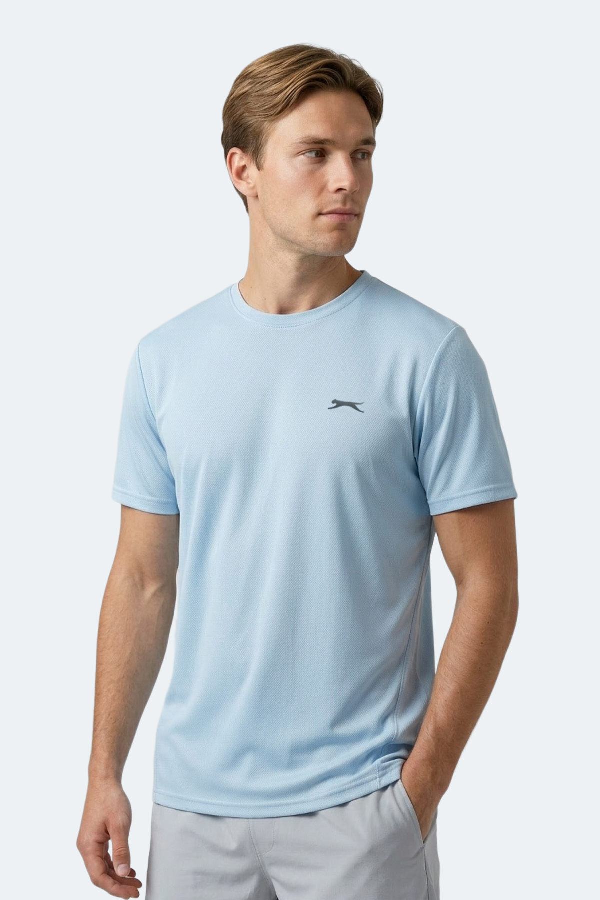 Slazenger HAUNTED I Erkek Turkuaz Tişört görsel 6