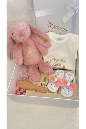 Viela Gift Atelier İsme Özel Bebek Seti ve Yeni Doğan Hediye Kutusu