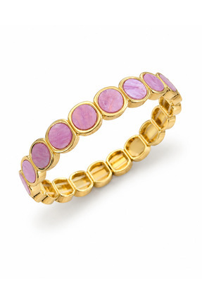 Angelovia 14K Gold Lila Taşlı Bileklik