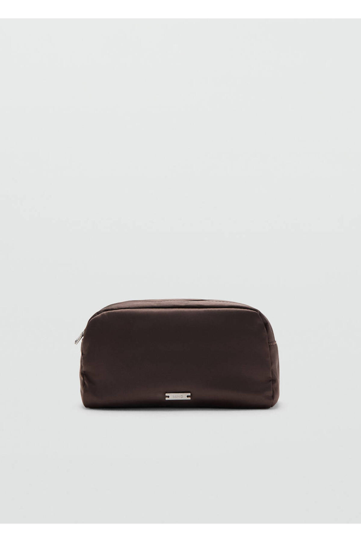 Double-pocket satin toiletry bag — قهوه‌ای 37091515 — تصویر 2 از 3