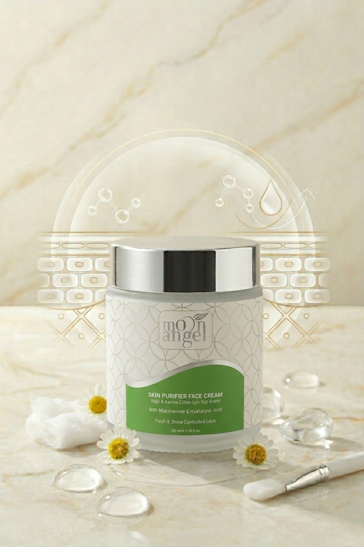 Skın Purifier Krem Karma ve Yağlı Ciltler İçin Yağ Dengeleyici Yüz Kremi (Niacinamide & Hyaluronic Acid) 100 ml — görsel 2