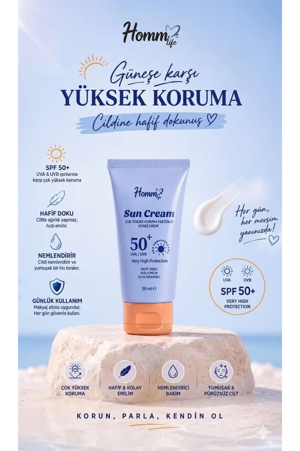 hommlife Güneş Kremi 50 ml
