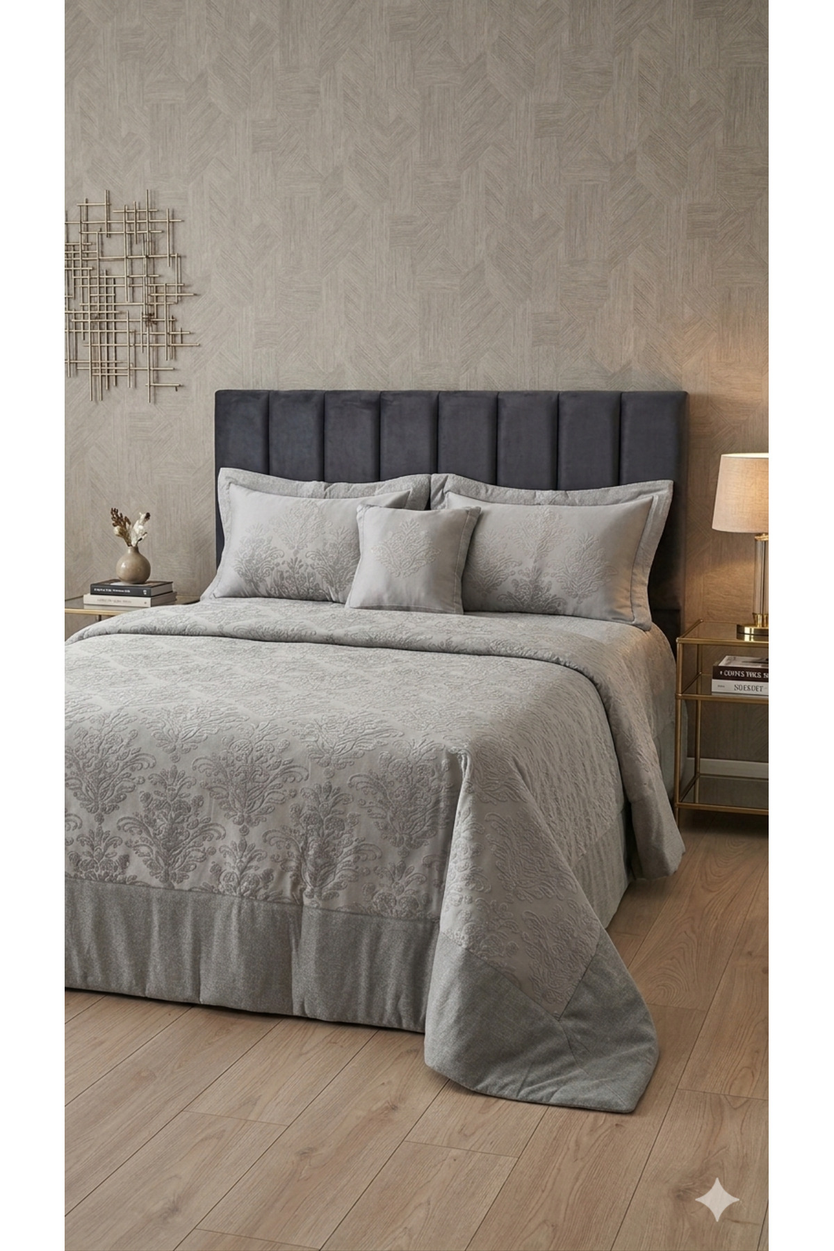 AYBERK HOME TEXTİLE Evin Yatak Yatak Örtüsü Takımı Çift Kişilik Elyaf ...