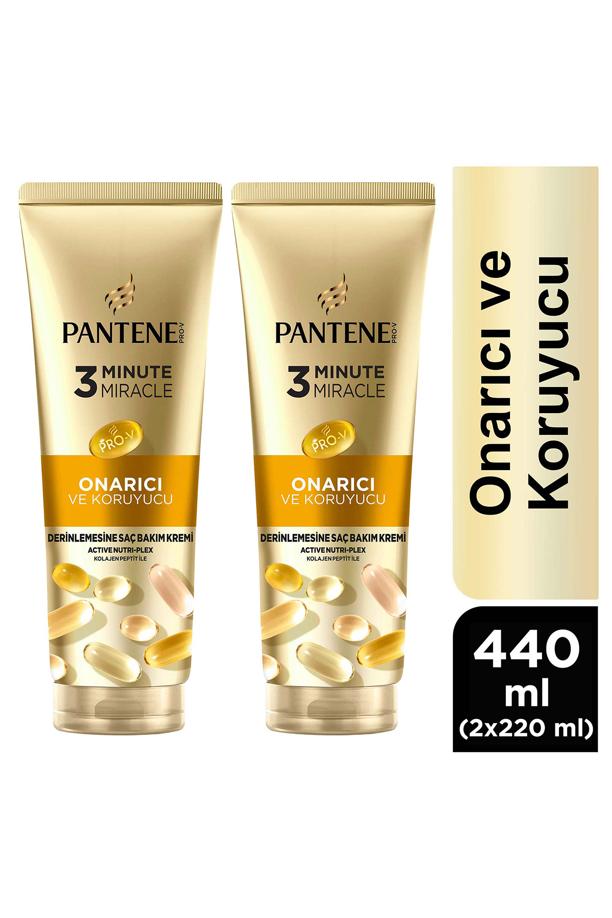 Pantene Miracle Serum Onarıcı & Koruyucu Derinlemesine Saç Bakım Kremi 220 ml x 2 — 8681003005098