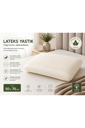 lin home handan polat Premium Lateks Yastık 50x70 cm/Boyun Destekli /Nefes Al...
