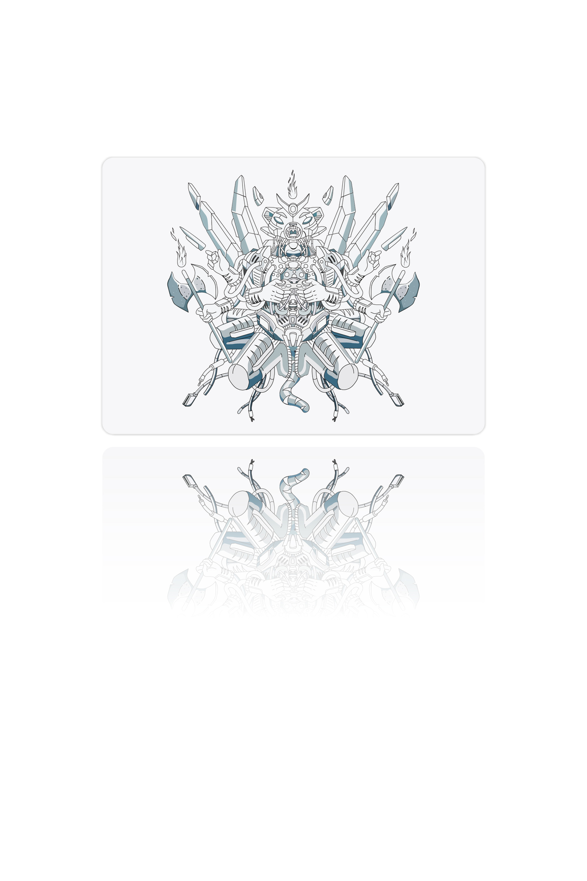 G-Bear White Blitz Speed Series 480x400x3 mm E-Sports Gaming Oyuncu Mouse Pad