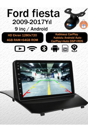 CONION Ford Tourneo Courier 2014-2023 Uyumlu 9 İnç Tesla Ekran Android 14 Mul...