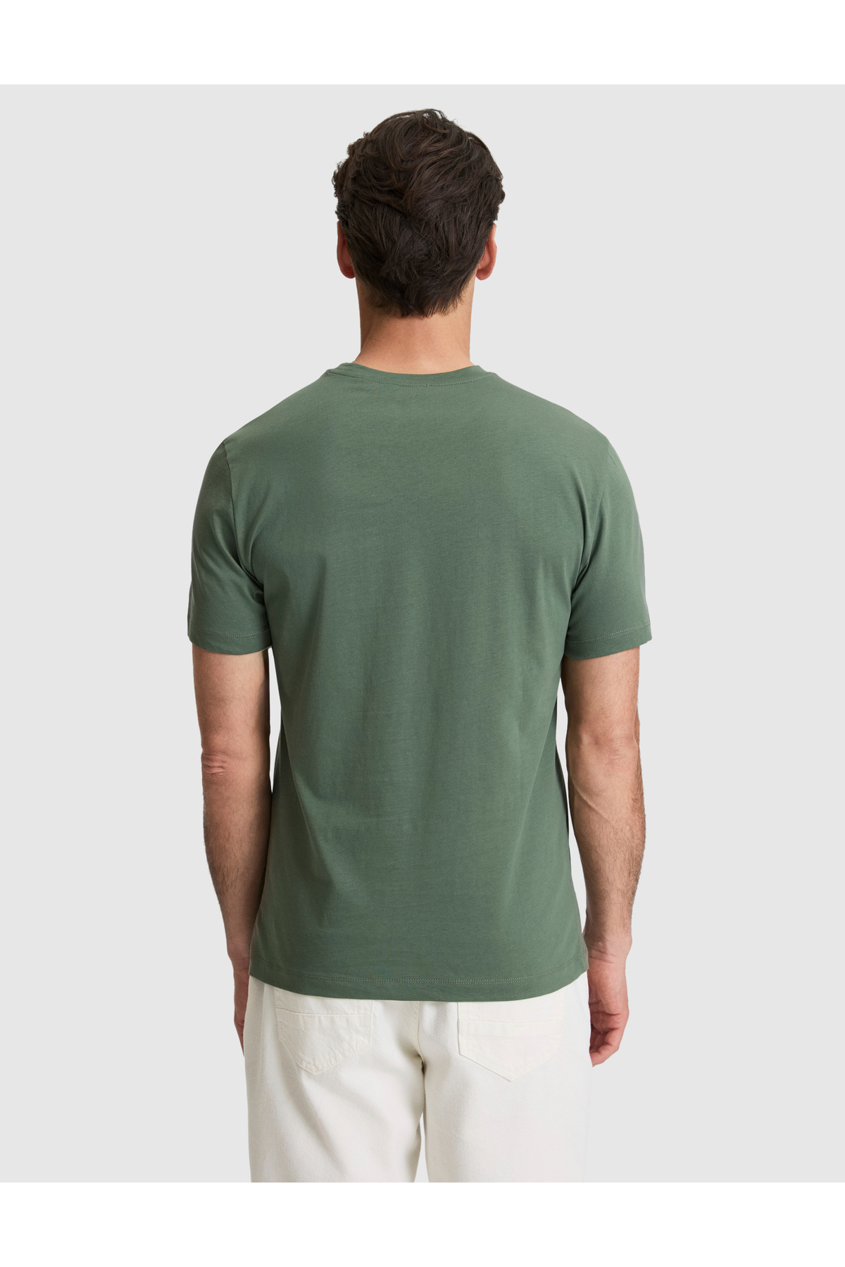 Pierre Cardin Haki Regular Fit %100 Pamuk Bisiklet Yaka Tişört 50327866-VR027 görsel 5