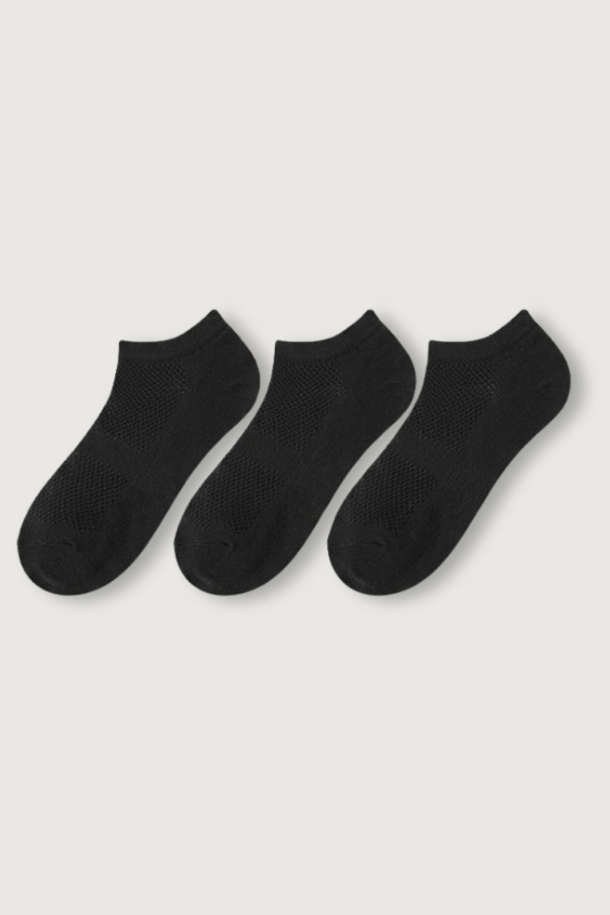 Socketta 3'lü Siyah Erkek Bambu Dikişsiz Esnek Anatomik Topuk Görünmez Sneaker Patik Çorap - Premium görsel 2