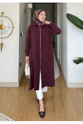 Moda Misali Fermuarlı Giy Çık Tunik