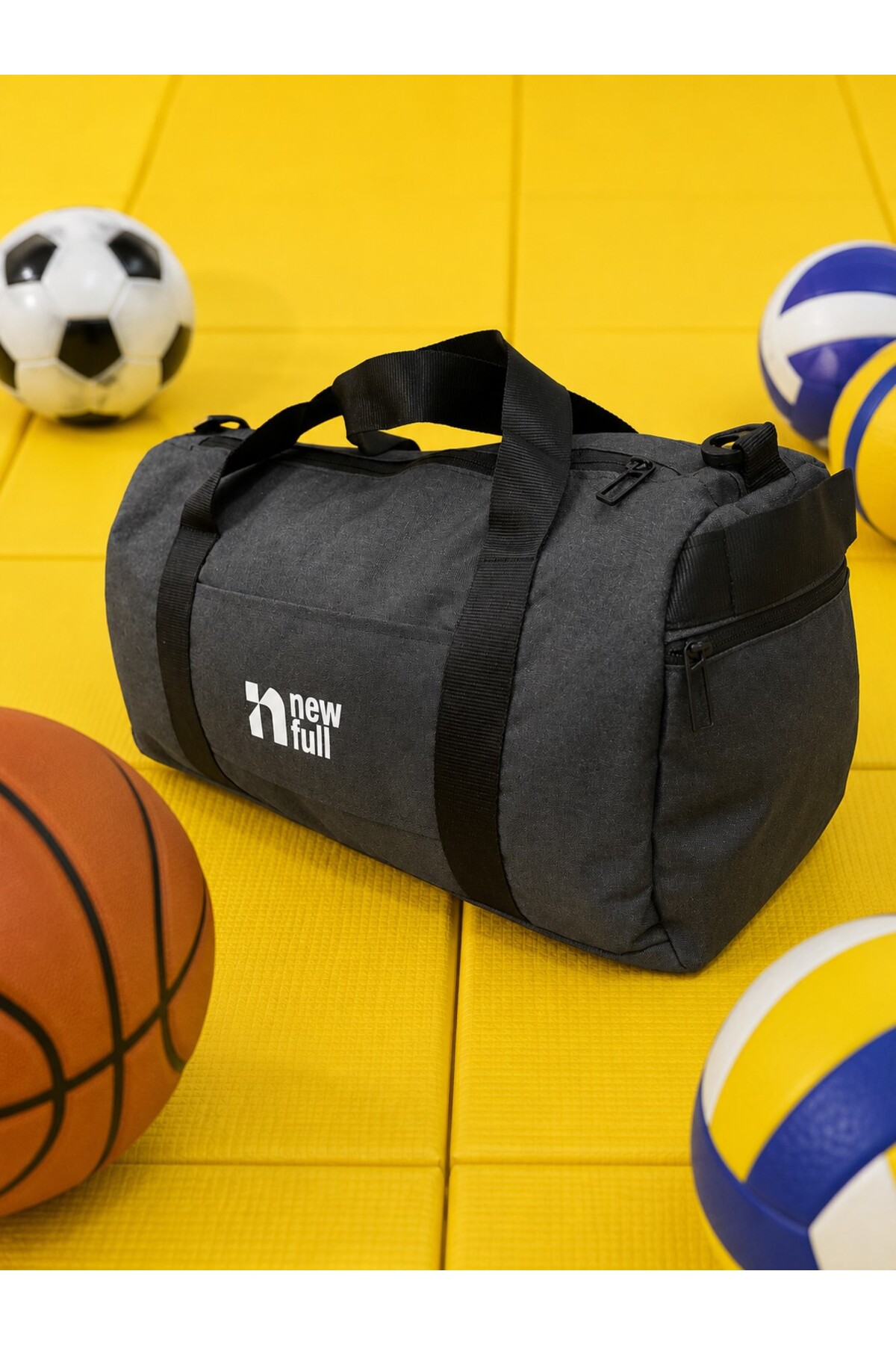 NEWFULL SPORT AYAKKABI BÖLMELİ ASTARLI SU GEÇİRMEZ SEYAHAT VE SPOR ÇANTASI-ORTA BOY görsel 5