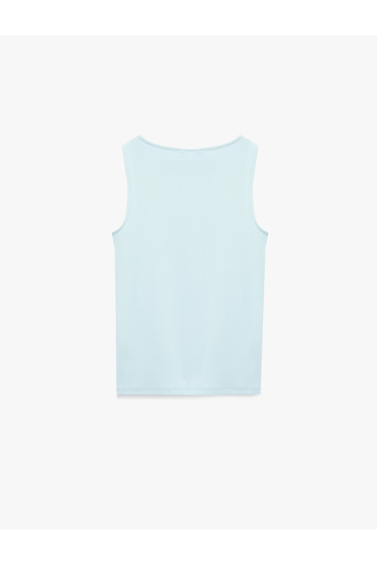 Koton Pamuklu Slim Fit Kolsuz Kayık Yaka Bluz görsel 6
