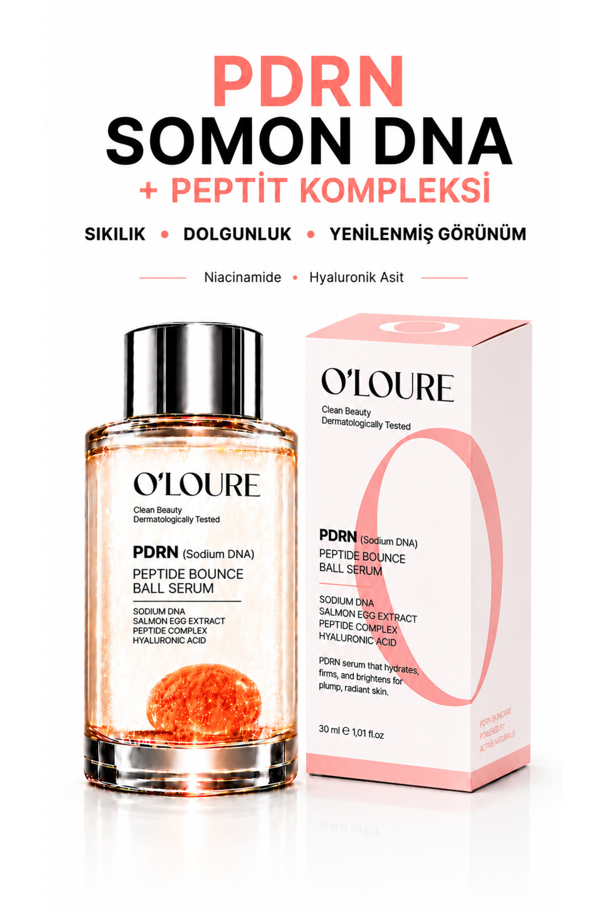 PDRN SOMON DNA Peptide Bounce Ball Yenileyici ve Sıkılaştırıcı Cilt Serumu 30 ml — olr1