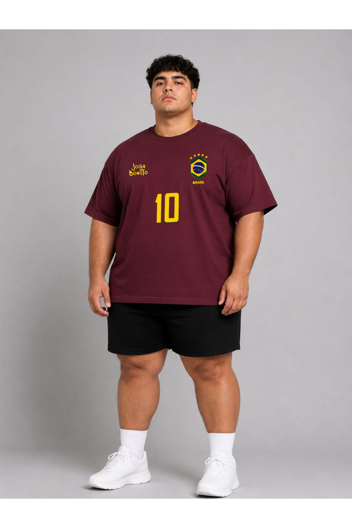 ZAVIXO Erkek Büyük Beden Oversize Brezilya Temalı Baskılı Tişört %100 Pamuk Rahat Kesim Günlük ve Spor Kullanım Çok Renk Seçeneği 2XL 3XL 4XL 5XL 6XL 7XL 8XL 9XL