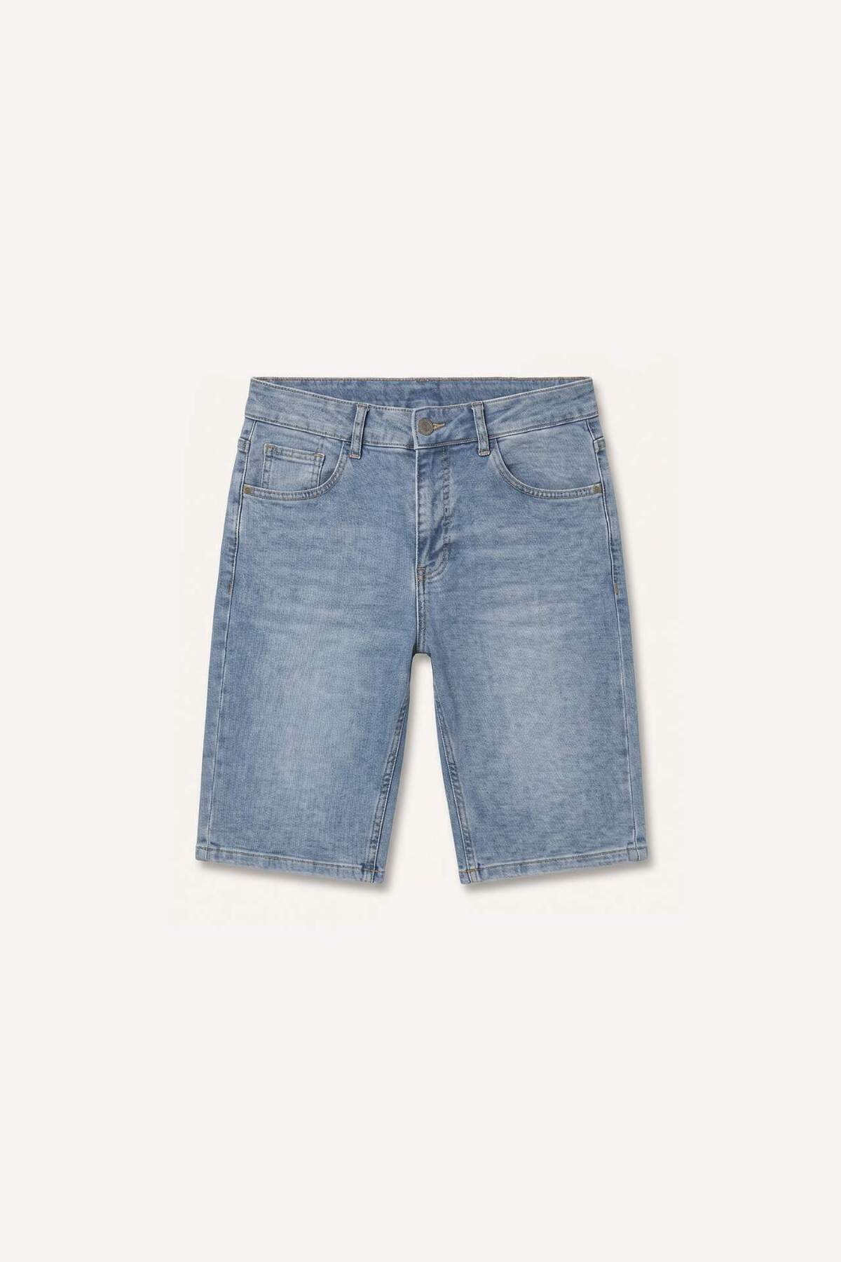 DeFacto Slim Fit Açık Mavi Bermuda Şort I1962AX26HS