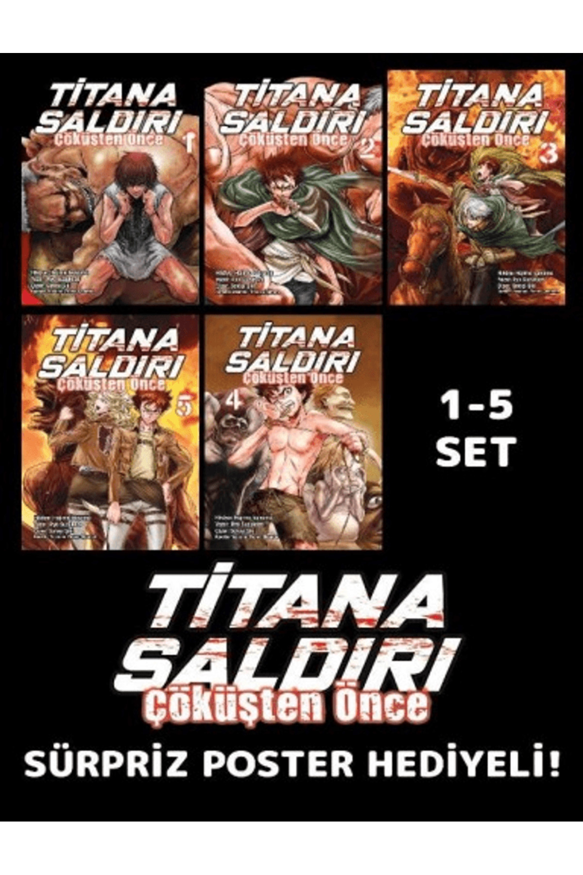 Komik Şeyler Titana Saldırı - Çöküşten Önce 1-5 Poster Hediyeli