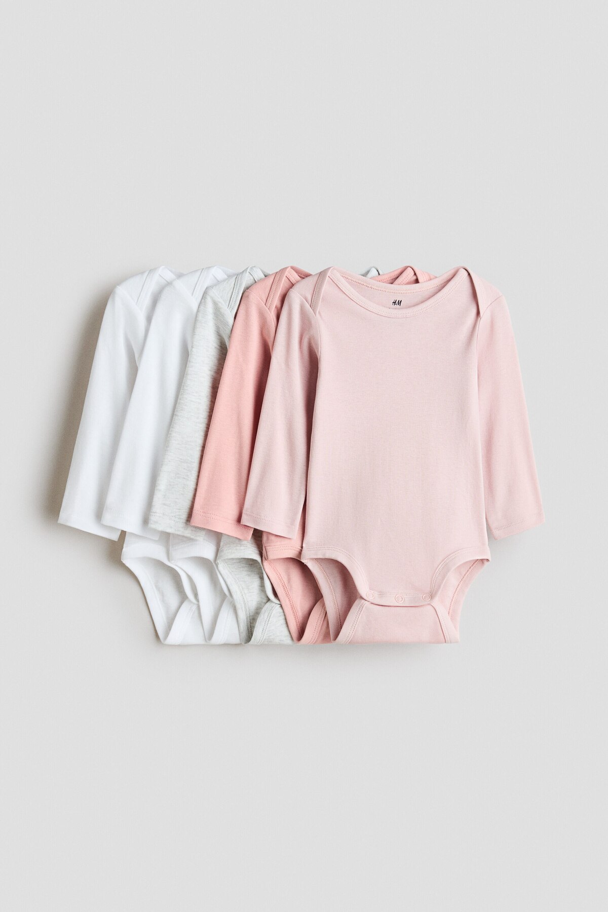 بادی‌های نخی بسته ۵ عددی با یقه پاکتی اچ اند ام بادی H&M