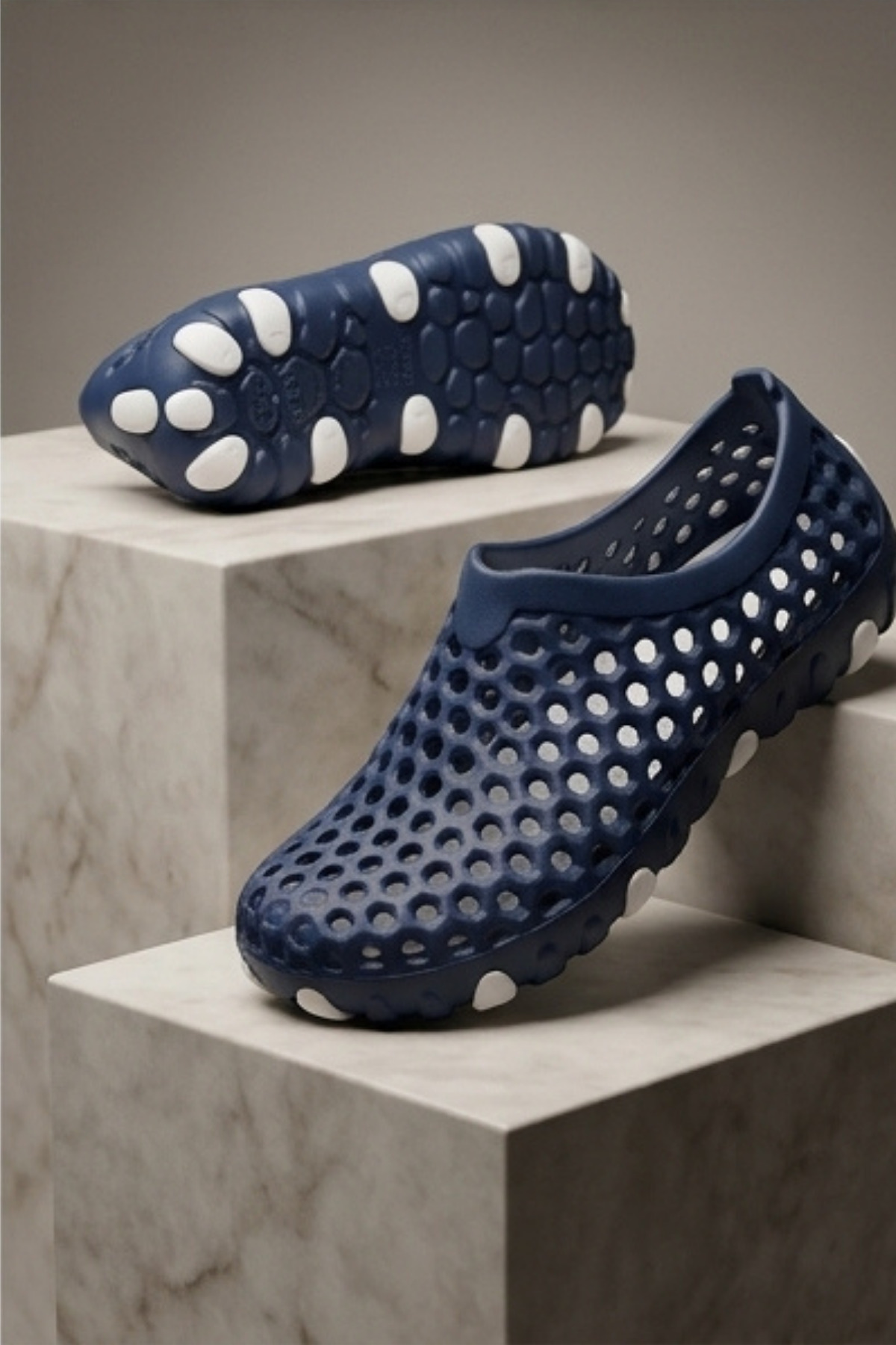 Liarca AQUA WAVE - Uniseks(36-45) Esnek Lacivert-Beyaz Deniz Ayakkabısı | Özel Kabartma Kaymaz Tabanlı, H