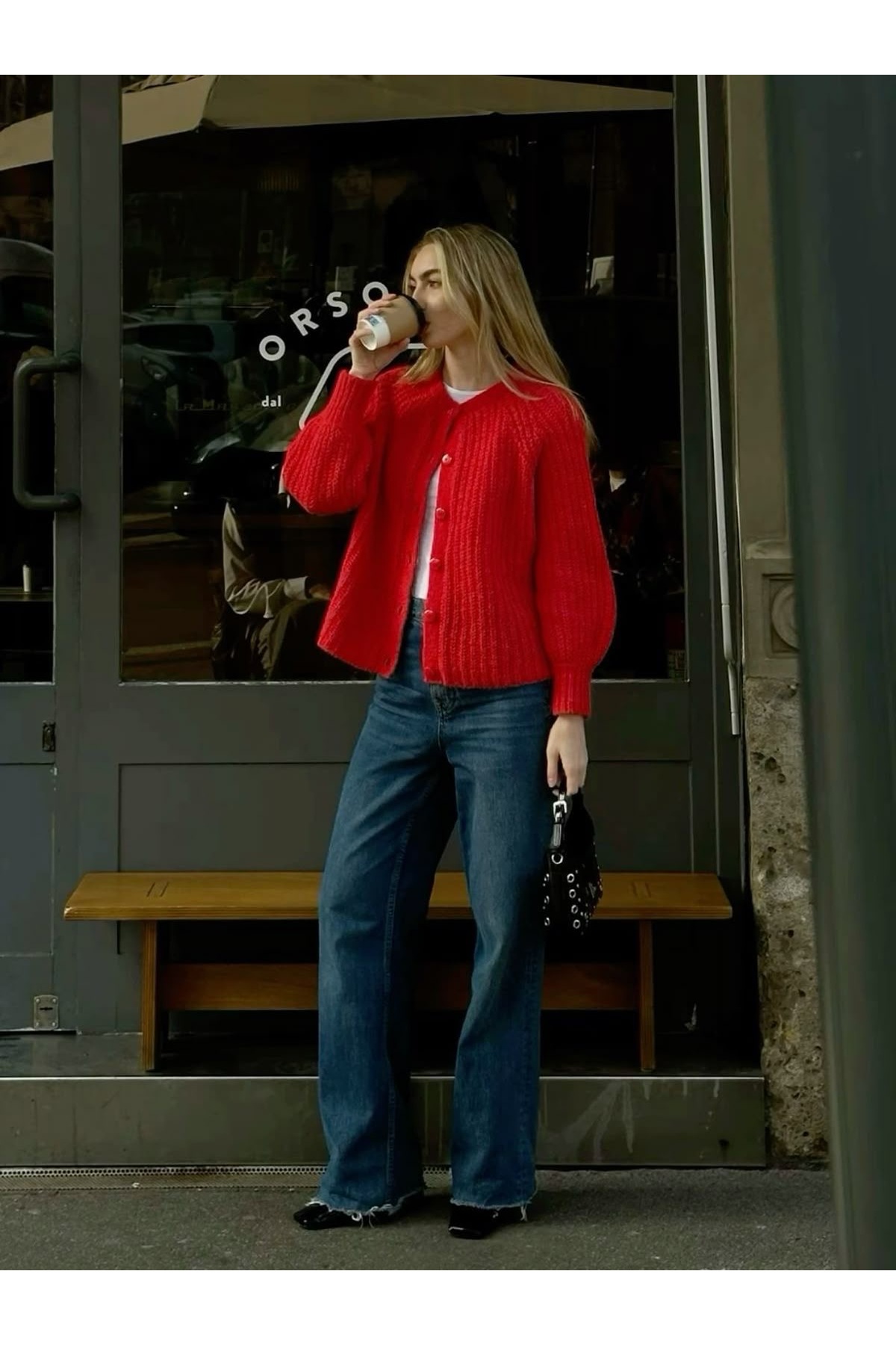 NATUFIAN STORE Kadın Yumoş Selanik Örgülü İtalyan Kol Basic Triko Hırka görsel 5