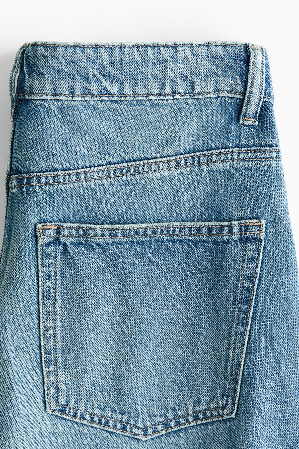 H&M Barrel Regular Waist Ankle Jeans görsel 7
