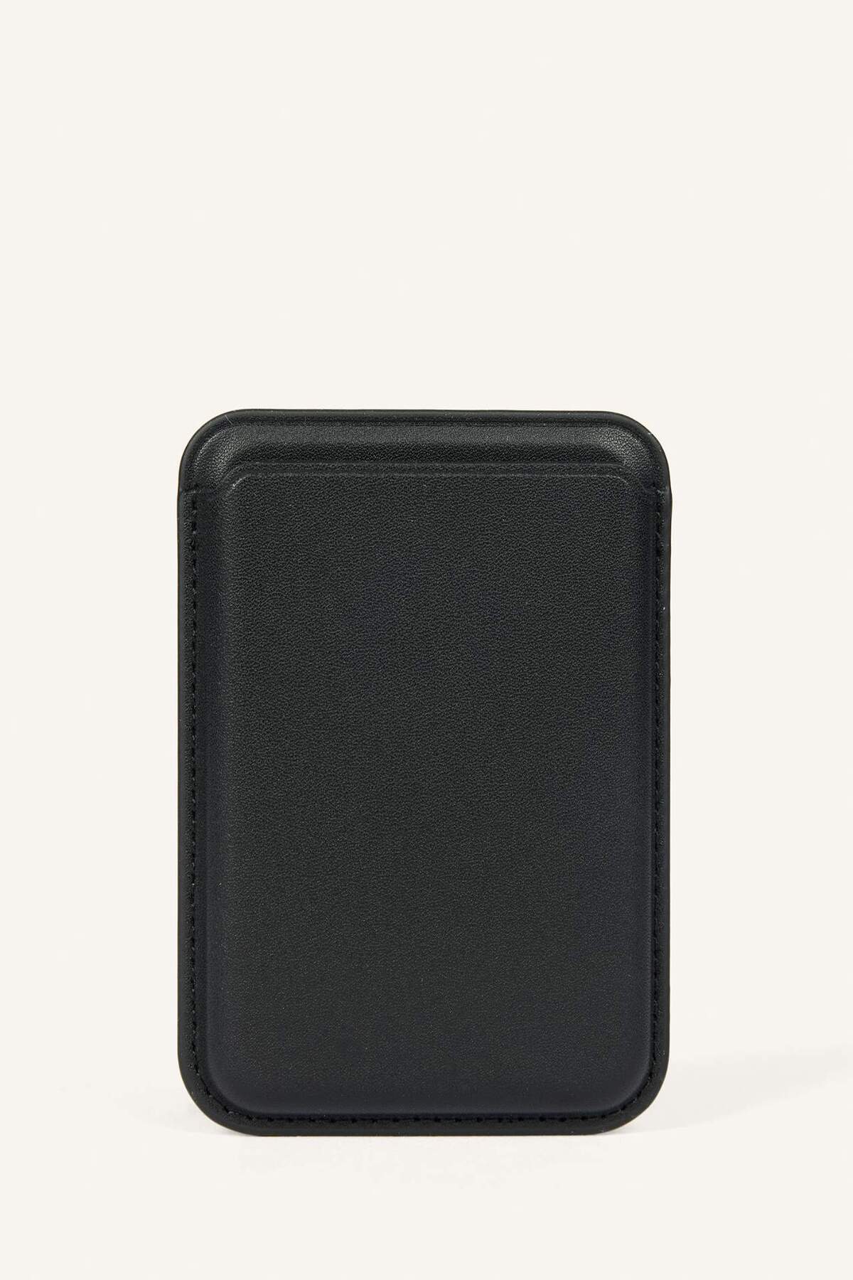 DeFacto Magsafe Unisex Suni Deri Siyah Kartlık I6568AXNS