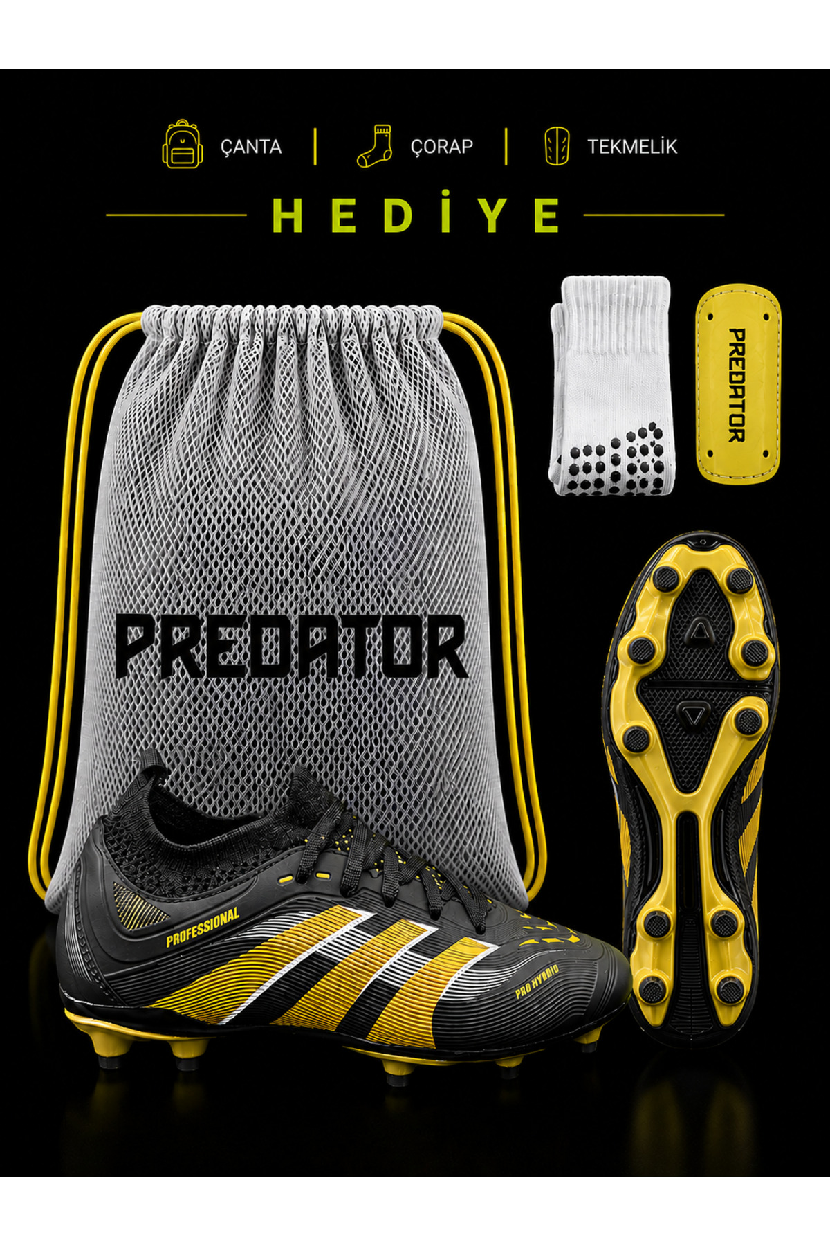 AİRBOOM Predator Profesyonel Halı Saha Futbol Kramponu