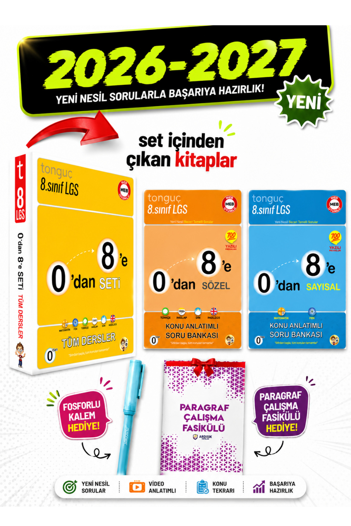 Tonguç Yayınları 8. Sınıf 0'dan 8'e Hazırlık Seti - Fiyatı, Yorumları