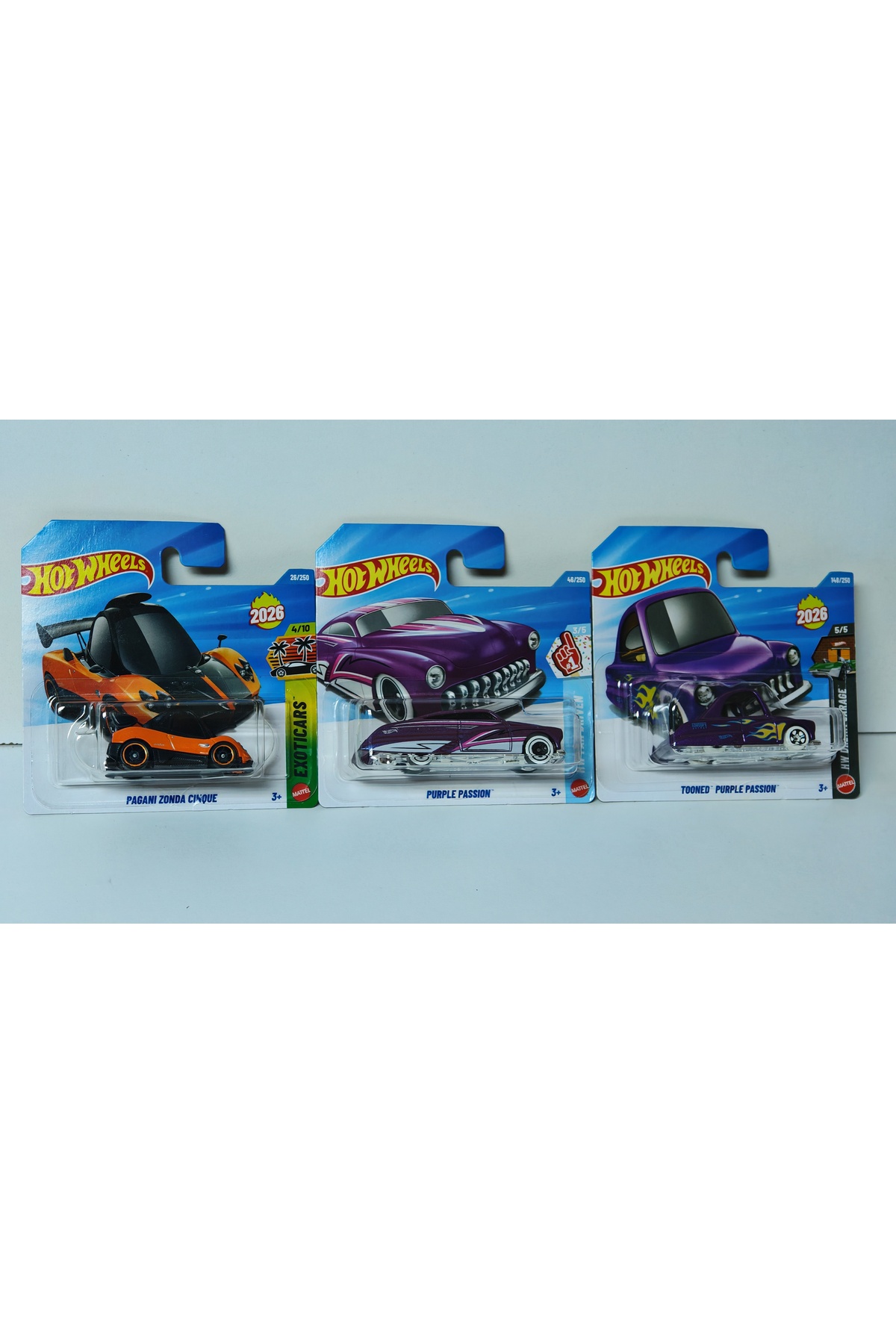 HOT WHEELS 3'lü Araba Seti - 3 Farklı Model - Pagani Zonda
