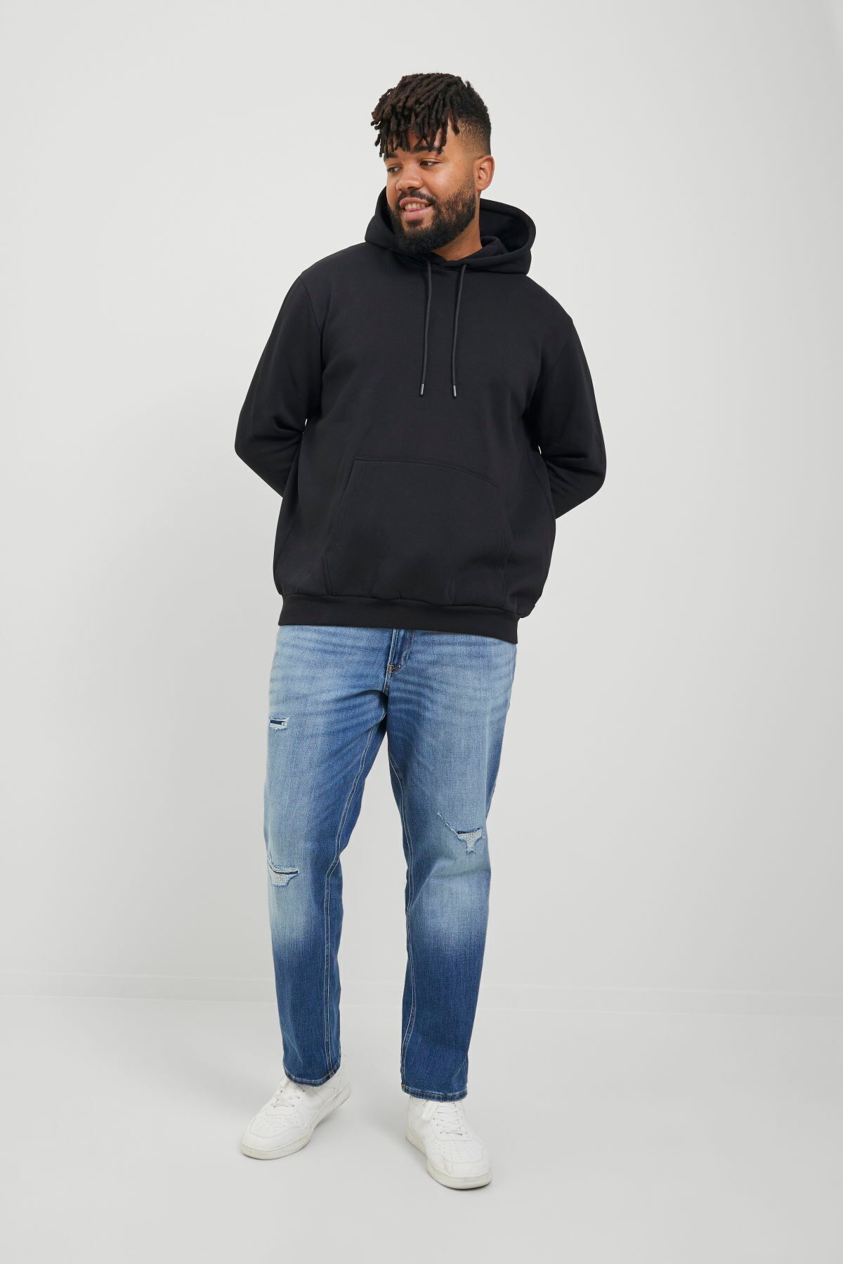 Jack & Jones Büyük Beden Kapüsonlu Sweatshirt - Bradley görsel 2