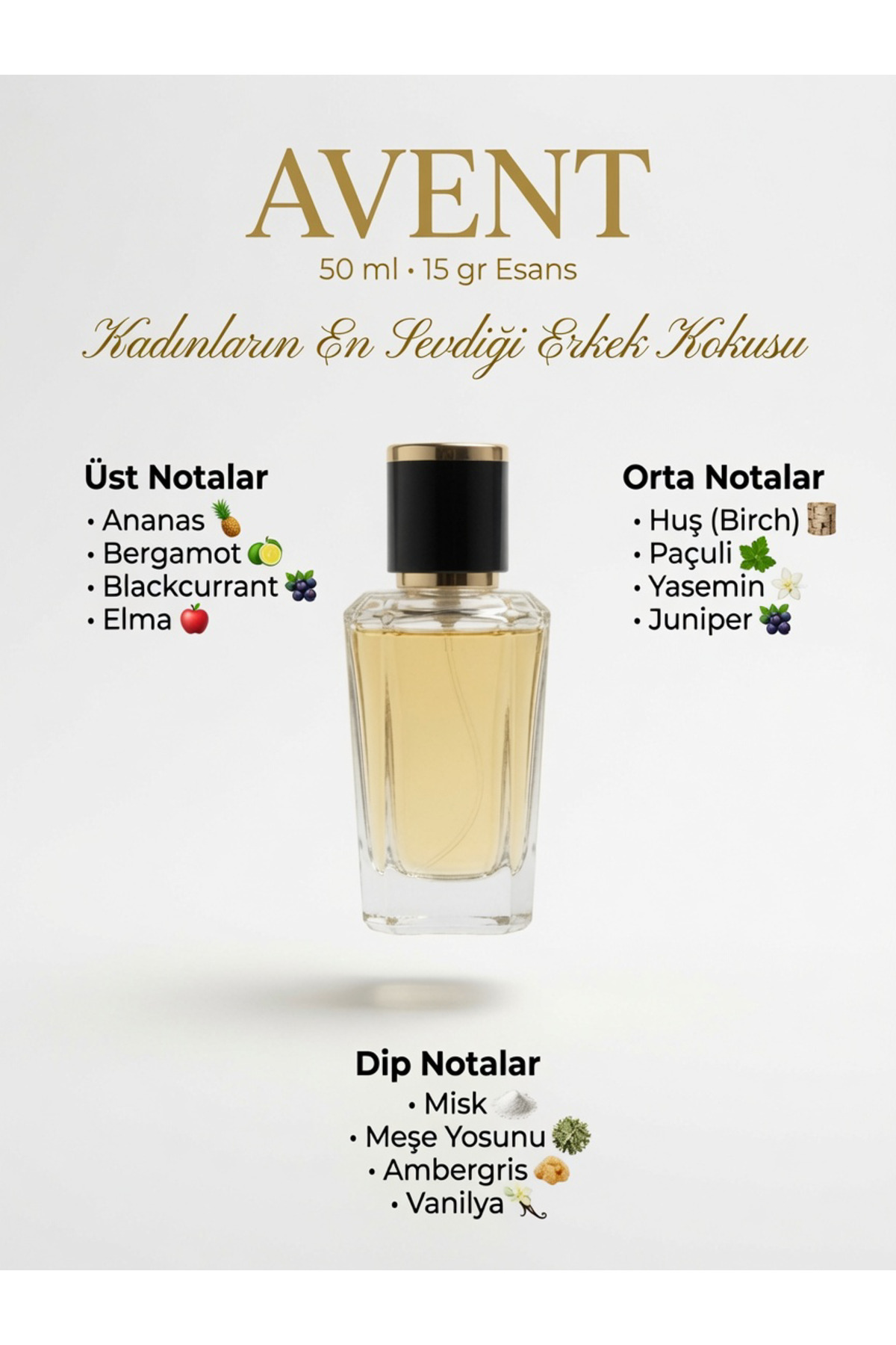 Doa Kozmetik Avent Çok Kalıcı 50 ML Erkek Parfümü Extrait