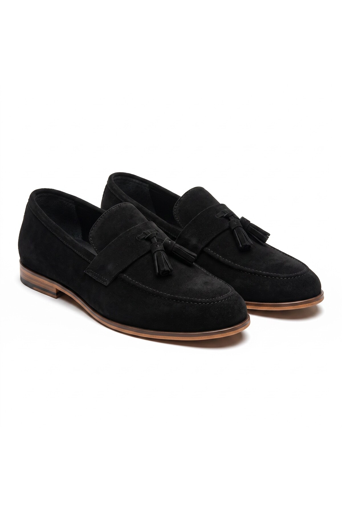 RAYVORA ERKEK SÜET DERİ PÜSKÜLLÜ TERMO TABAN GARSON BOY KLASİK AYAKKABI KUNDURA LOAFER CASUAL görsel 3