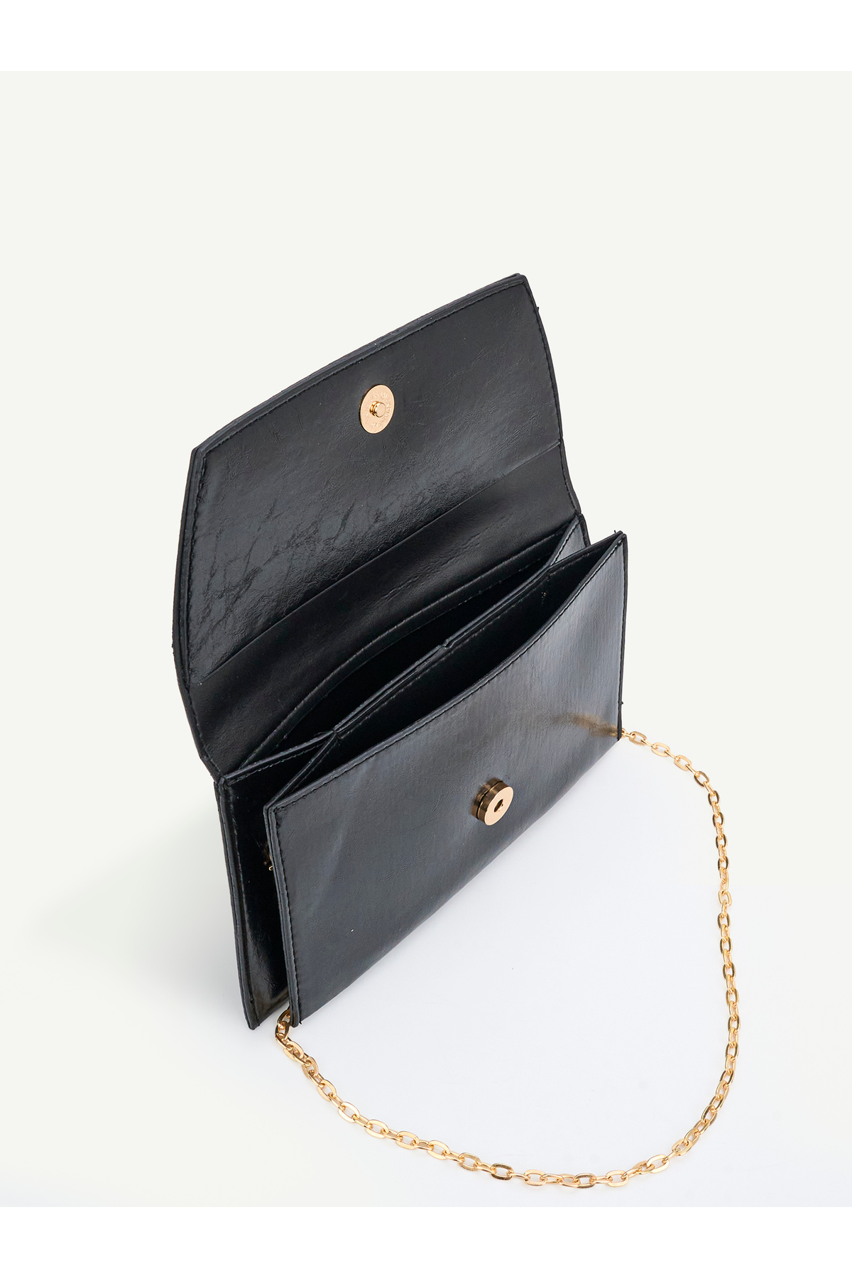 Nudia Sisi Zincir Askılı Mıknatıs Detaylı Zincir Askılı Kapaklı Kadın El ve Omuz Çantası, Şık Portföy Clutch görsel 3