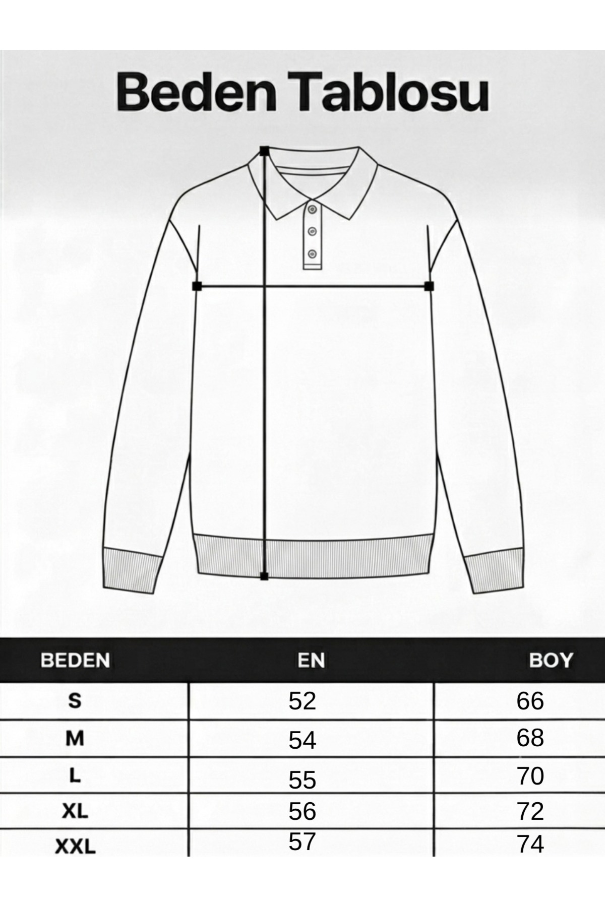 SERABLANKA Erkek Polo Yaka Oversize Triko Kazak, Rahat Kalıp görsel 6