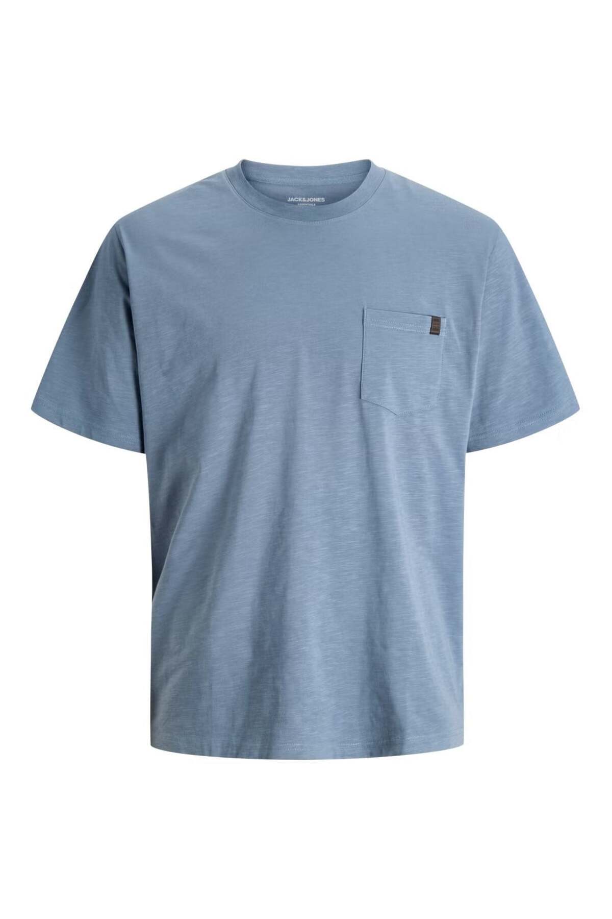 تی‌شرت JJEDOVER SLUB مدل SS NOOS Blue Mirage 12288897-BL جک اند جونز تی شرت ورزشی Jack & Jones