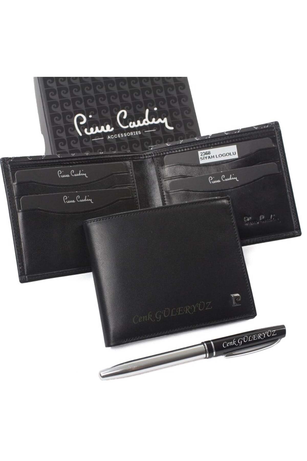 کیف پول باریک با طرح شخصی‌سازی‌شده با نام P2368 پیر کاردین کیف پول Pierre Cardin