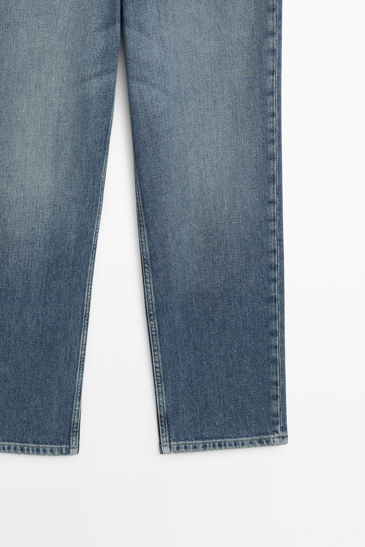Massimo Dutti Cropped yüksek bel straight fit jean görsel 7