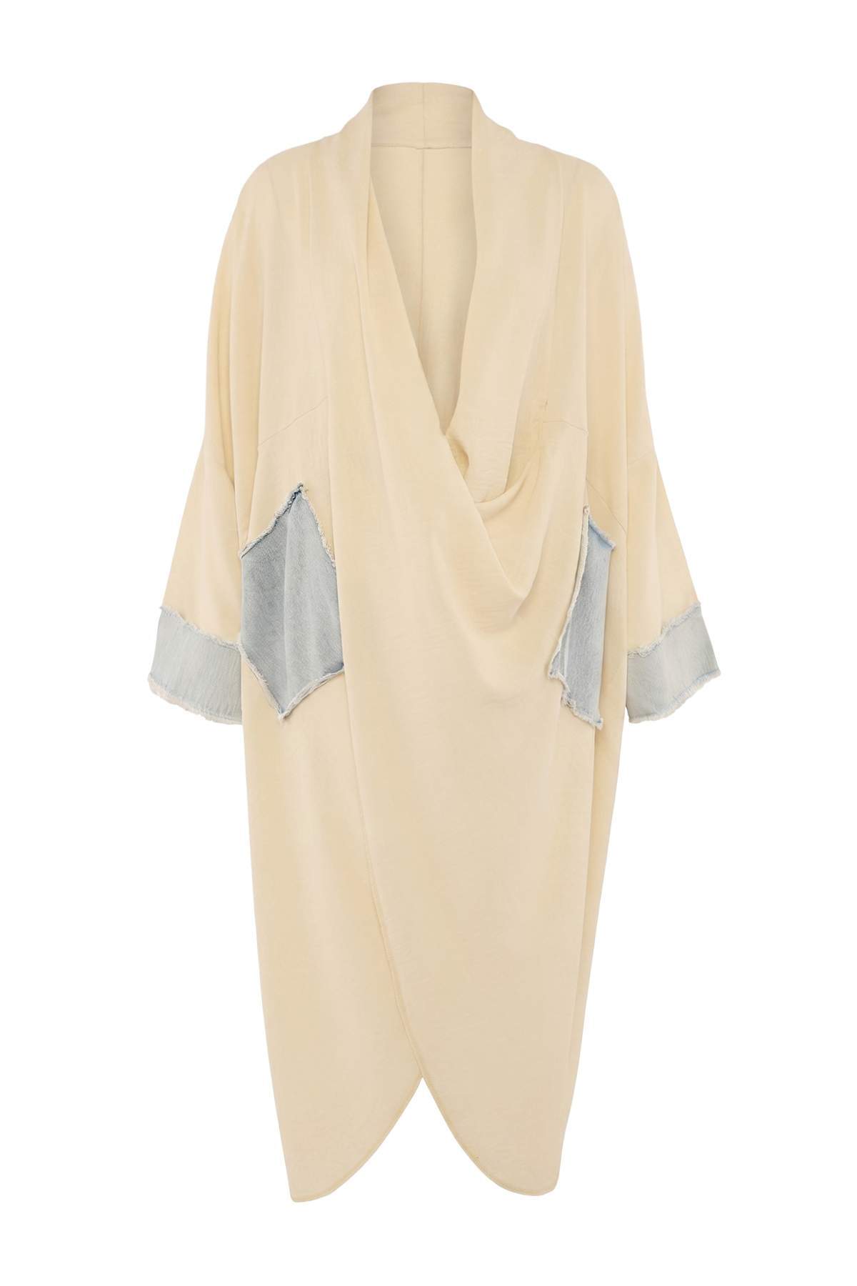 Trendyolmilla Taş Rengi Dokuma Oversize Maxi Plaj Elbisesi TBESS26LE00017