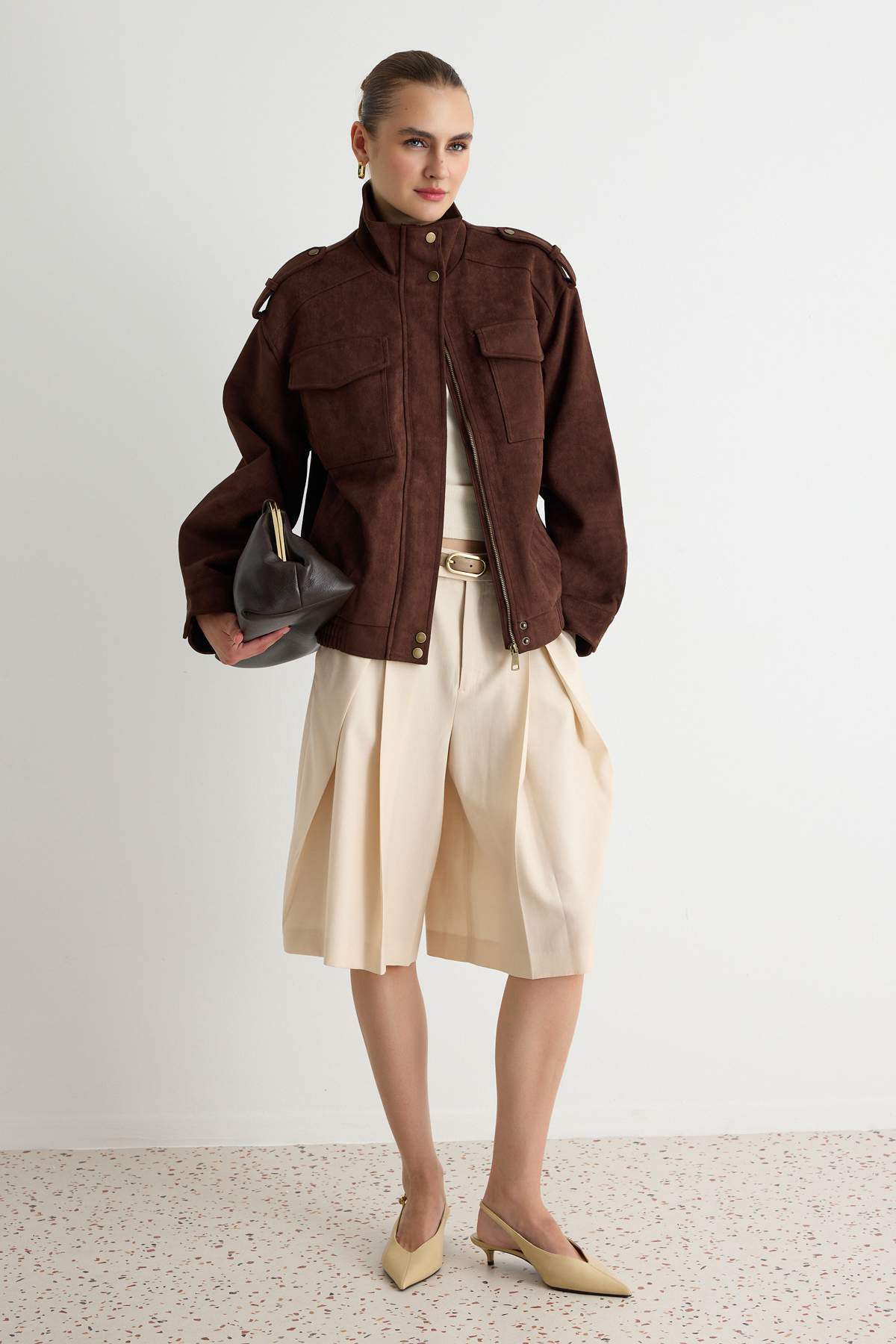 trendyolmilla-womens-brown-plain-oversize-win