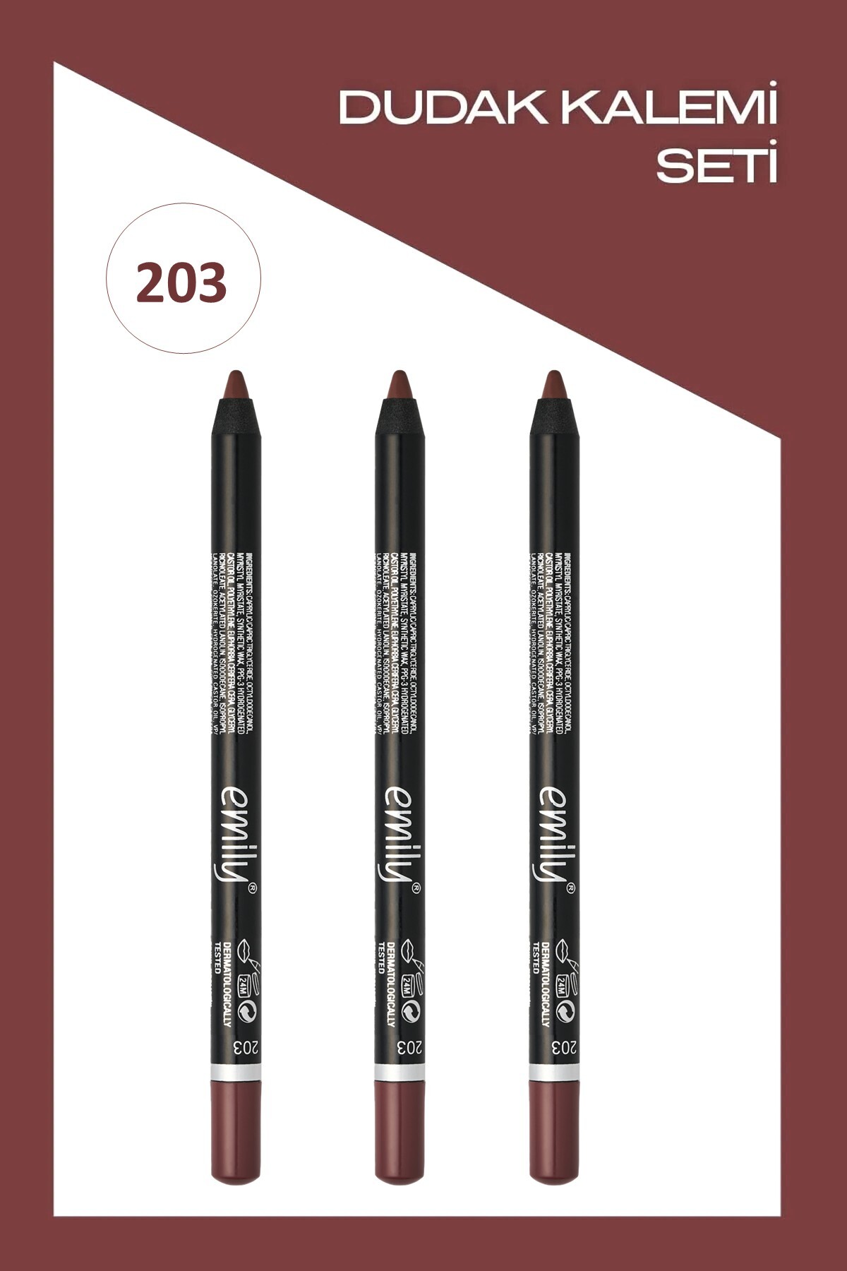 Golden Rose Emıly Dudak Kalemi No:203 - 3 Adet - Fiyatı, Yorumları