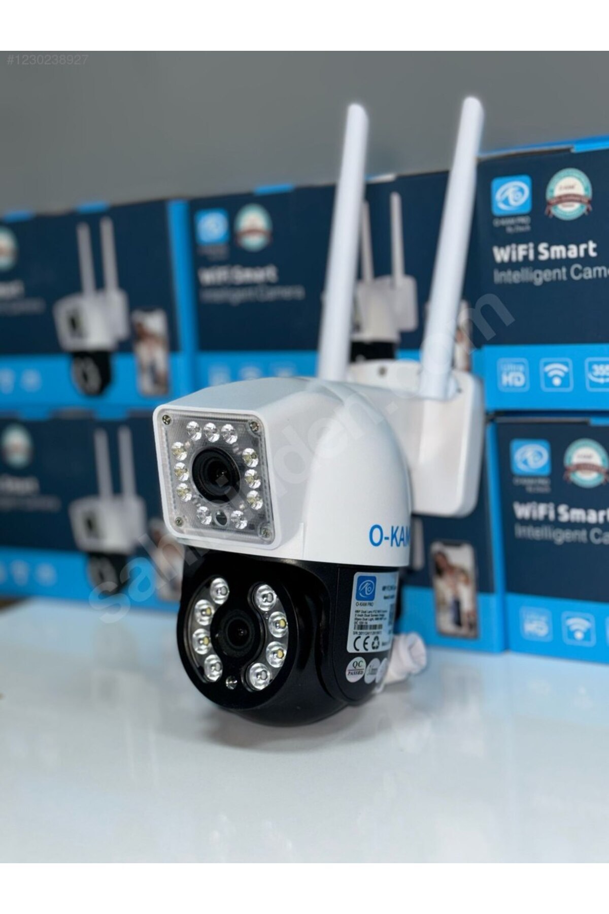 -3012 Wifi 2Lens Alarm+Siren+Light+Audio Camera