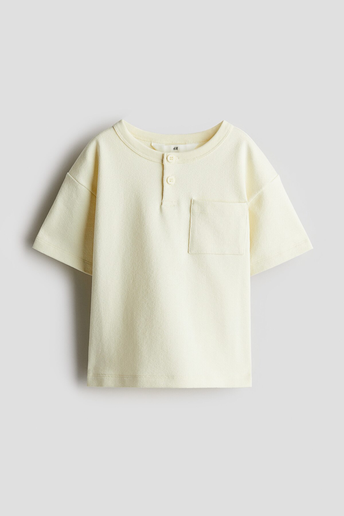 تاپ یقه گرد از جنس پارچه تری اچ اند ام تی شرت H&M