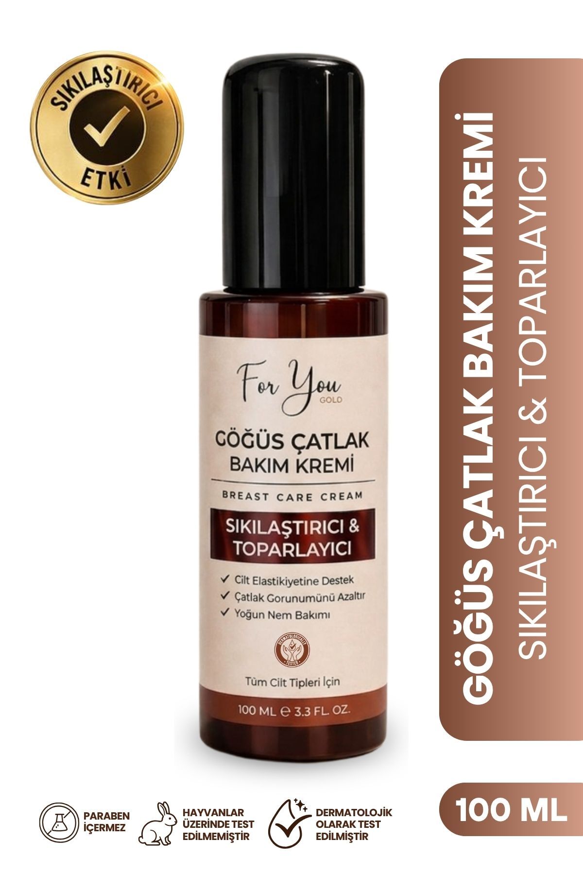 Göğüs Çatlak & Sıkılaştırıcı Bakım Kremi, Toparlayıcı Etkili Çatlak Kremi 100 ml — sıkılascatlak — تصویر 2 از 8